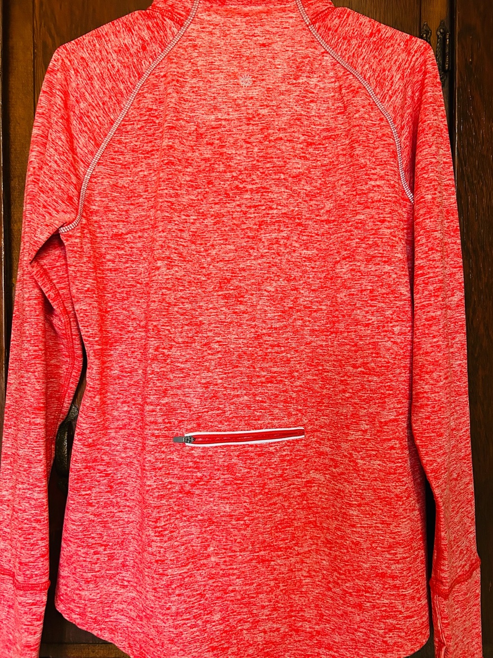 Tangerine Women’s Quarter-Zip workout Performance Top, with zipper in the back - Picture 5 of 9